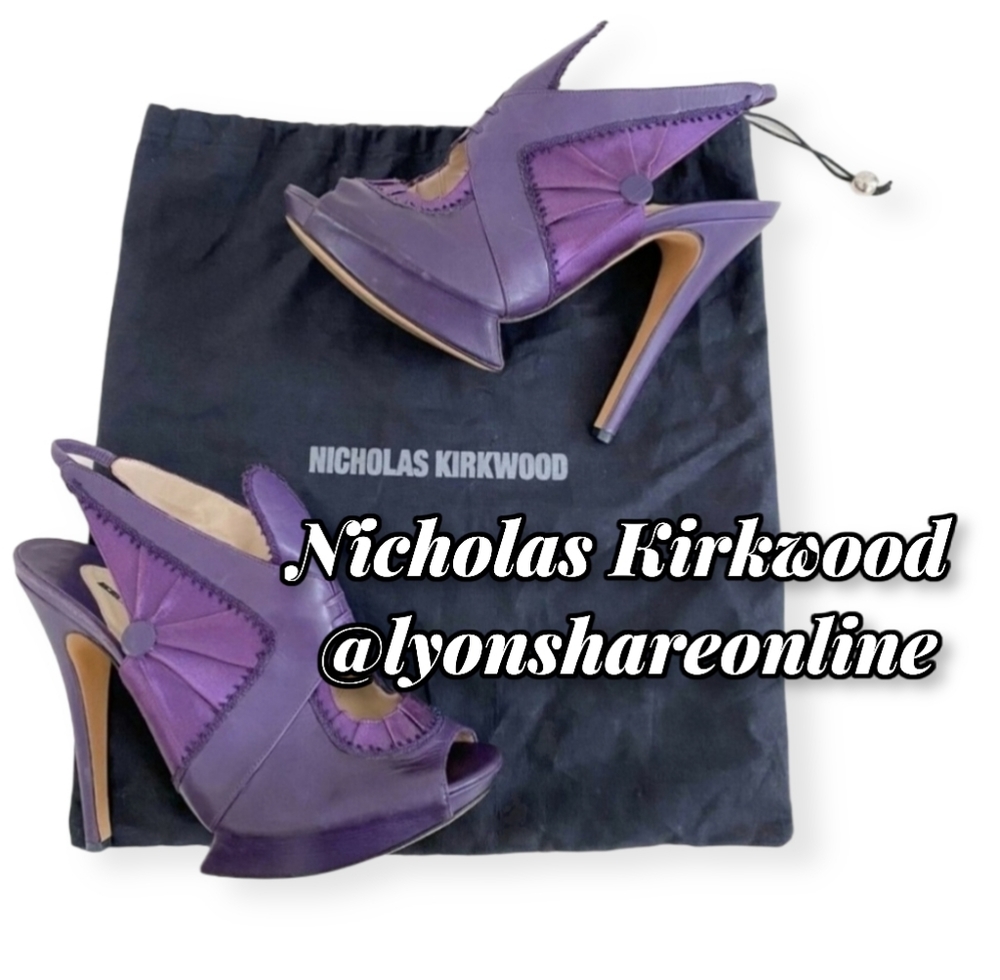 💯 Nicholas Kirkwood Peep-Toe Corset Platforms